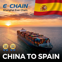 Transitaire maritime FCL DDP Agent maritime LCL Service de logistique de fret porte-à-porte Entreprise de transit FBA vers l'Espagne