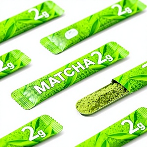 Thé vert matcha en poudre de haute qualité Jiueco, thé minceur, bienfaits pour la santé, boîte et sachet avec tasse - Product Image 1