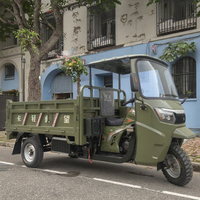 Tricycle motorisé WangHu Henan à essence, refroidissement par eau, carrosserie ouverte, moteur 200CC, capacité de 1,5T, tricycles motorisés à trois roues