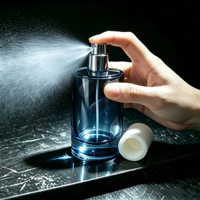 Flacon de parfum en verre cylindrique de 100 ml avec atomiseur argenté, flacon en verre vide pour eau de parfum, huile de parfum, service d'impression personnalisée