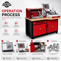 Centre de tournage CNC SIEG De2-Ultra Mini, 4 stations ATC, portée de 120 mm, ER11, 250 W, usage moyen, broche simple, pour laboratoire d'enseignement et fablab