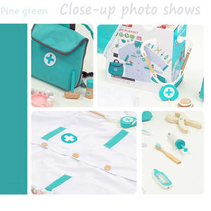 Certification CE CPC Ensemble de jouets <span class=keywords><strong>docteur</strong></span> pour jeu de rôle Sac à dos rose Costume Simulation Accessoires de dentiste Maison de jeu Expérience de carrière pour bébé - Product Image 3