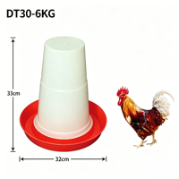 Mangeoire automatique pour poulets de 6 kg, portable, en plastique, pour volailles de chair et reproducteurs, facile à utiliser, mangeoire et abreuvoir pour poulets