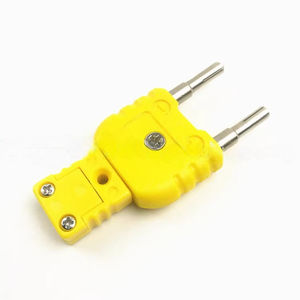Jaune Mini K Type à Fiche Banane Ronde Thermomètre K-Type Thermocouple Adaptateur Plug - Product Image 1