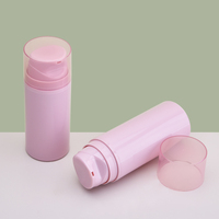 Flacon cosmétique sans air en plastique PP avec logo personnalisé, 50 ml/100 ml/150 ml, avec pompe unique pour crème pour les yeux, shampoing
