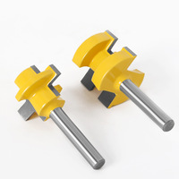 Mini jeu d'embouts de toupie à rainure de langue 1/4 \ "6mm 8mm couteau de ligne à tige personnalisable outils de travail du bois OEM avec coupe-tenon