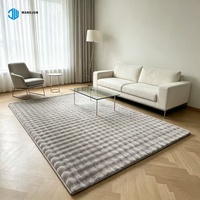 Tapis en fourrure de lapin moelleux pour salon et chambre d'enfant, tapis à bulles en fourrure de lapin, motif 3D, tapis en fourrure de lapin fabriqués à la machine