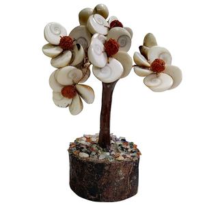 Arbre de vie Gomti Chakra avec Rudraksha Perles Bonsaï Fortune Argent Arbre Cristal De Vie Gemstone Arbre Art Décoration Cadeaux - Product Image 2