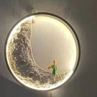 Applique murale Led Moon Décoration Bar Fond Chevet Appliques murales Lune Sol Visage Jardin Porche Escalier Lampes Lune
