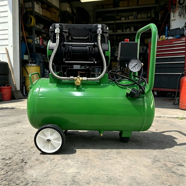 Low Maintenance Portable Screw Air Compressor 3HP 2KW Oil-Free Air Cooled Engine 30L Capacity for Automobile Repair Workshop