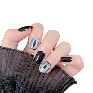 Uñas Postizas Reutilizables Cortas de Alta Calidad al por Mayor de Fábrica, Diseño de Ojo de Gato Azul, <span class=keywords><strong>Puntas</strong></span> de Uñas Postizas - Product Image 5