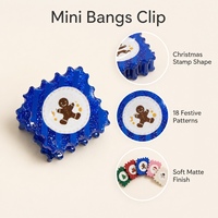 Mini-pinces à cheveux Shily&OS Noël 18 couleurs - Motifs pain d'épices, sapin, Père Noël - Petites pinces pour femmes et franges