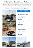 Tour de sécurité mobile avec caméra, tours de surveillance CCTV portables pour la surveillance des zones éloignées