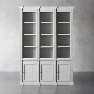 Meuble de rangement étroit en <span class=keywords><strong>bois</strong></span> massif français Sovereign, avec moulures cannelées pour hall d'entrée, bibliothèque étroite, armoire à linge, unité de rangement de cuisine - Product Image 5