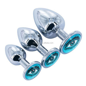 Dongkai Factory vente en gros 3 tailles différentes de plugs anaux <span class=keywords><strong>3D</strong></span> eye Nouveau design de plugs anaux en métal à base de strass pour femmes et hommes - Product Image 2
