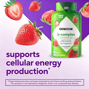 Gomitas de Complejo <span class=keywords><strong>B</strong></span> de Marca Privada OEM con <span class=keywords><strong>Vitamina</strong></span> C Sabor Fresa - Alta Potencia, <span class=keywords><strong>5</strong></span> Vitaminas <span class=keywords><strong>B</strong></span> para Apoyo Energético - Product Image 3