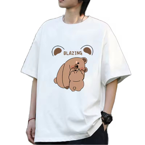 2025<span class=keywords><strong>เสื้อ</strong></span>ยืด100% ผู้ชายผ้าฝ้าย230กรัมใหม่ฤดูร้อนเสื้อยืดถักแบบลำลองทรงหลวมเข้ารูปพิมพ์ลายมีเอกลักษณ์ - Product Image 4