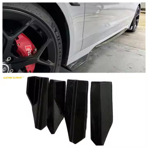 Jupe latérale de pare-chocs de voiture en Fiber de carbone à haute brillance pour Audi RS6 <span class=keywords><strong>RS7</strong></span> <span class=keywords><strong>ABT</strong></span> Kits de carrosserie panneaux à bascule - Product Image 1
