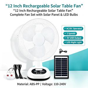 Ventilador de Mesa con Carga Solar para Exteriores a Bajo Precio, Ventilador Portátil con Panel Solar para Automóvil - Product Image 1
