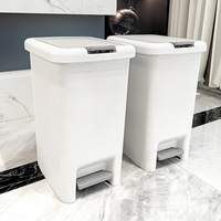 Grande poubelle moderne 30l Poubelle à pédale Poubelle Cuisine Salle de bain Ménage Seau de rangement Poubelle en acier inoxydable