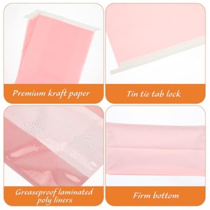 Bolsa <span class=keywords><strong>de</strong></span> Papel Kraft Personalizada para Pan Francés, Galletas, Pasteles, Bizcochos, con Ventana - Product Image 3