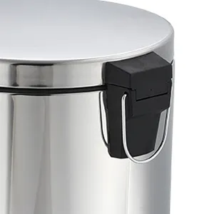 Cheap Prices Household Garbage Can Flat Lid Stainless Steel Trash Can Waste Bin Kitchen Round