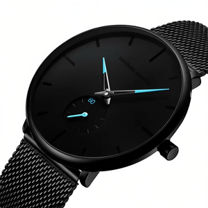 นาฬิกาข้อมือ HM 2140 รุ่นการ์ตูนโบราณ หรูหรา กลไกอัตโนมัติ สำหรับธุรกิจ  แบบ unisex  หน้าปัดโครโนกราฟ กันน้ำ สายสแตนเลสสตีลถัก  สายหนัง - Product Image 1