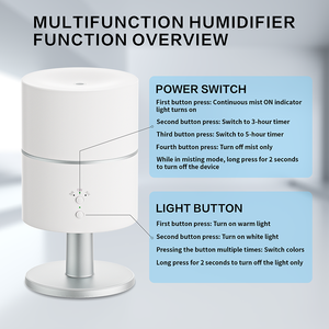 Nuevos Productos 2026, Difusor de Aromas 3 en 1, Humidificador con Temporizador, Vapor Frío y Cálido, Luz LED, Proveedor OEM - Product Image 5