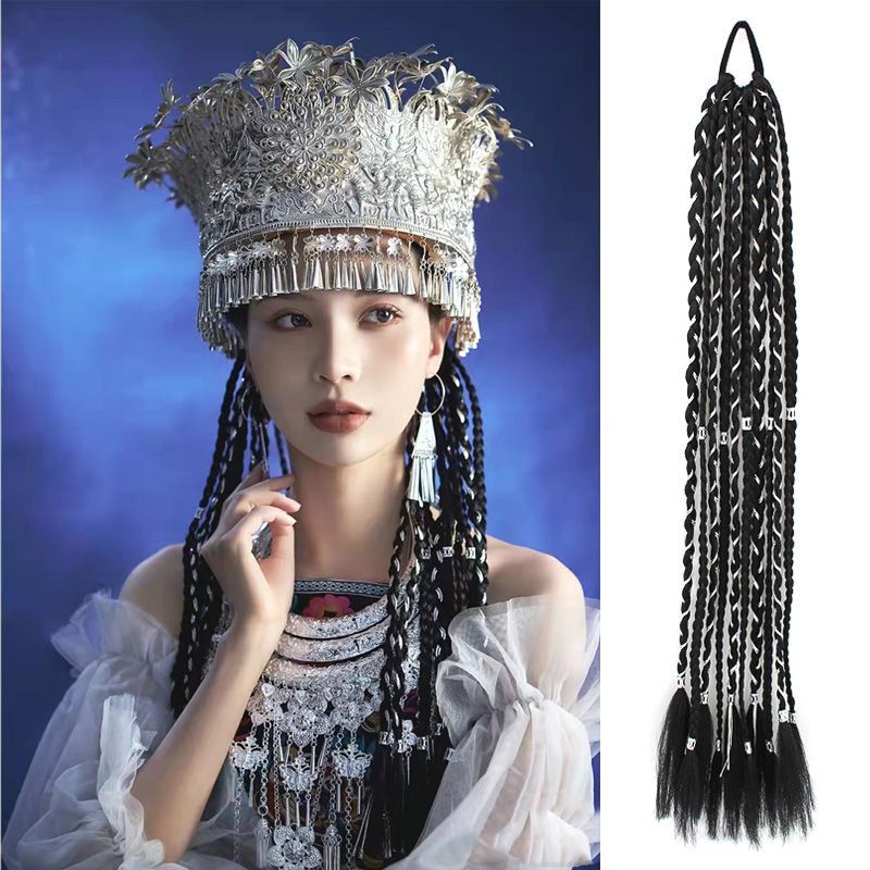 Dreadlocks en fil d'argent à dix brins [Pack unique]