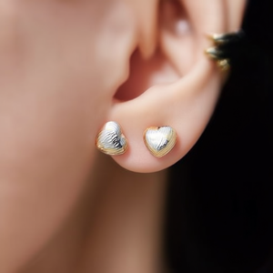 ต่างหูแบบติดหู รูปหัวใจ สแตนเลสสตีล 316L ชุบทอง PVD เครื่องประดับแฟชั่น - Product Image 3