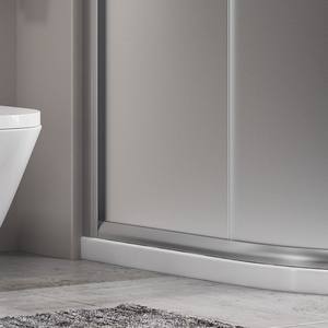 Kamalu KAM-K270, paroi de douche ronde moderne 120x90cm sans cadre avec cadre en aluminium imperméable, verre opaque pour salle de bain à domicile - Product Image 5