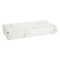 Oreiller en tissu tricoté en fibre de bambou, anti-ronflement, en mousse à mémoire de forme, avec housse lavable