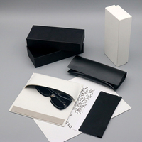 Ensemble d'emballage pour lunettes avec logo personnalisé, étui rigide pour lunettes avec boîte extérieure, pochette en microfibre et chiffon de nettoyage, coffret cadeau pour lunettes de soleil