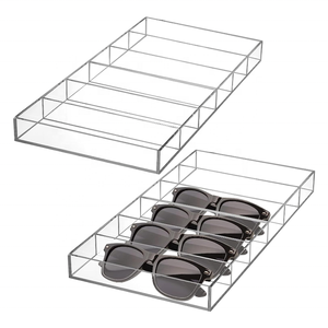 Organisateur de lunettes de soleil étui de rangement transparent pour lunettes plateau d'affichage de lunettes en acrylique - Product Image 1