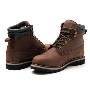 Chaussures de travail imperméables <span class=keywords><strong>pour</strong></span> homme, chaussures de travail <span class=keywords><strong>pour</strong></span> l'exploitation minière, la construction, la randonnée, l'escalade, chaussures de travail marron, bottes de sécurité, semelle en caoutchouc, chaussures de sécurité - Product Image 2