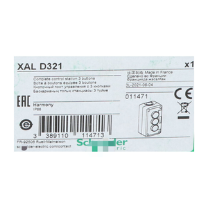 電動 XALD321 コンプリート コントロール ステーション 3 ボタン 新品 NFP - Product Image 2