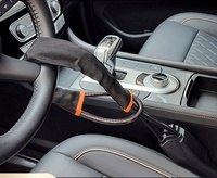 Verrou de volant de voiture, boucle de ceinture de sécurité, câble en acier en forme de U, verrou antivol, 3 clés, portable