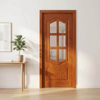 Portes en verre de style français HEHAI avec isolation acoustique, matériau composite fini pour une utilisation intérieure dans les villas, salles de bain, salons