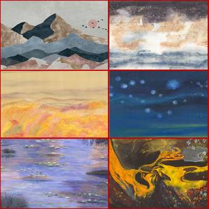 Décoration murale <span class=keywords><strong>de</strong></span> chambre à coucher peinte à l'UV personnalisée, peinture artistique <span class=keywords><strong>ciel</strong></span> étoilé, peinture murale 3D 4D 7D 8D, plages, cascade, lune, papier peint, revêtements muraux - Product Image 3