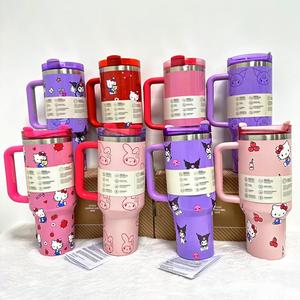 Nuevo Vaso Térmico de Metal de 40 oz con Doble Pared y Aislamiento al Vacío, con Asa y Pajita, para Coche, Deportes al Aire Libre - Product Image 5