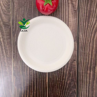 Assiettes jetables rondes en amidon de maïs compostables de 10 pouces, personnalisables et très résistantes