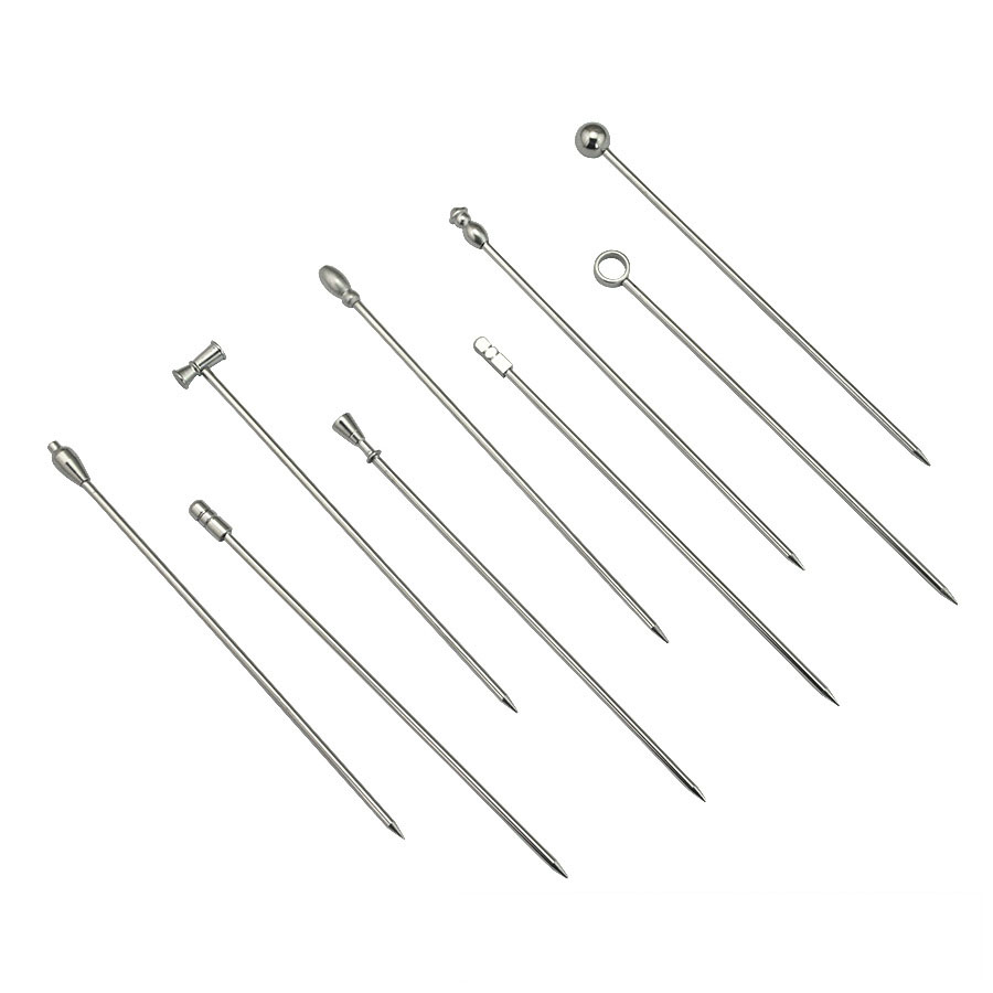 Stuzzicadenti Da Cocktail In Acciaio Inossidabile Dorato: Set Da 10 Pezzi, 11,2 Cm – Riutilizzabili Per Antipasti E Bevande - 2