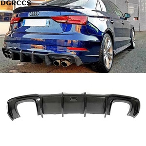 Dgrccs Audi S3 Limousine 8V Sedan 2013-2020 thể thao sợi carbon phía sau môi & khuếch tán với Dễ dàng cài đặt đầy đủ Kit - Product Image 1
