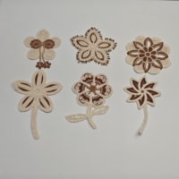 Applique florale en crochet faite à la main pour vêtements, robes, cardigans, sacs fourre-tout, accessoires de bricolage