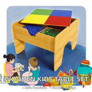 Ensemble table et chaises en bois courbé moderne pour bébés et enfants - Écologique Montessori - Mobilier de classe - Product Image 2