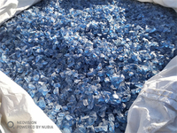 Pierres de verre recyclées pour foyer, verre brisé clair, verre de couleur ambre foncé, verre de couleur clair