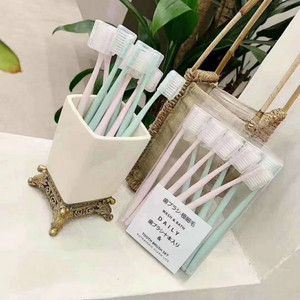 Macaron Toothbrush Set Soft Bristle 10 Pcs Bamboo Charcoal Manual For Home Family Use - Product Image 2