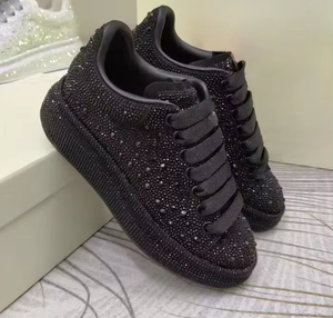 Dropshipping products 2026 Women Rhinestone Platform Sneakers | Trendy Elegant Evening Footwear With <b>Plus</b> <b>Sizes</b> - Product Image 1