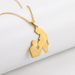 Collar con Colgante de Mamá, Papá y Bebé, el Mejor Regalo para el Día de la Madre, Joyería para Mujer, Esposa, Mamá, Familia, Amor - Product Image 3