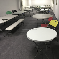 Bestseller Kunststoff HDPE Metall Klapptische und Stühle für Veranstaltungen für Garten tisch im Freien für Hochzeits bankett veranstaltungen